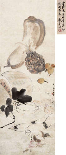 王雪涛（1903～1982） 果蔬图 镜片 纸本