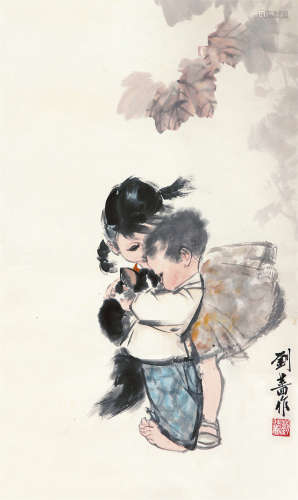 刘蔷（1957～?） 童趣 立轴 纸本