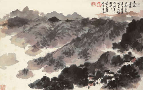 傅益瑶（1947～?） 东山小景 立轴 纸本