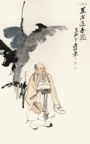 张大千（1899～1983） 蕉阴遣暑图 立轴 纸本