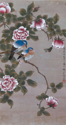 陈之佛（1896～1962） 工笔花鸟 镜片 纸本