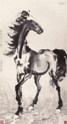 徐悲鸿（1895～1953） 1943年作 立马 立轴 纸本