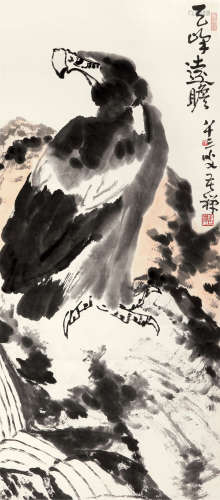 李苦禅（1899～1983） 1982年作 天峰远瞻 立轴 纸本