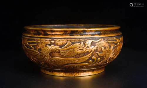 A GILT-BRONZE CENSER