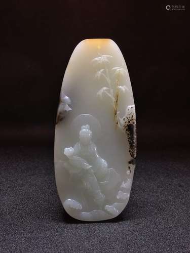 A JADE CARVED ORNAMENT