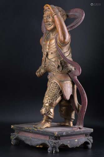 XIANGZHANG WOOD CARVED FIGURE OF