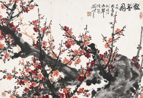 关山月（1912～2000） 甲戌（1994）年作 报春图 镜片 设色纸本