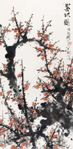 关山月（1912～2000） 春讯图 镜片 设色纸本