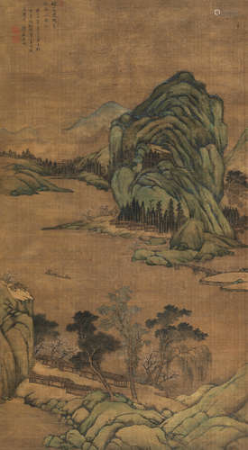 唐岱（1673～1752后） 壬子（1732）年作 春山放舟 立轴 设色绢本