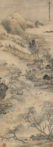 潘恭寿（1741～1794） 己亥（1779）年作 春柳山居图 立轴 设色纸本