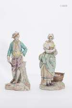 Deux sujets en porcelaine de Chelsea