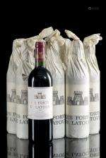 Ensemble de 8 bouteilles, Les forts de Latour, Pauillac, 1997, 75 cl