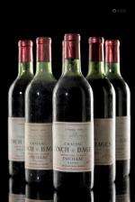 6 bouteilles de Lynch Bages, Pauillac, 1962