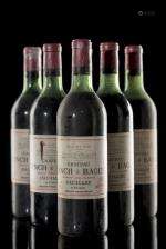 6 bouteilles de château Lynch-Bages, 1964, 75 cl