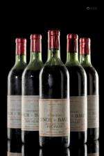 6 bouteilles de Lynch Bages, Pauillac, 1962