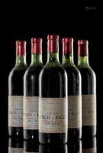 6 bouteilles de Lynch Bages, Pauillac, 1962