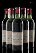 6 bouteilles de Château Lynch Bages, 1961, 75 cl