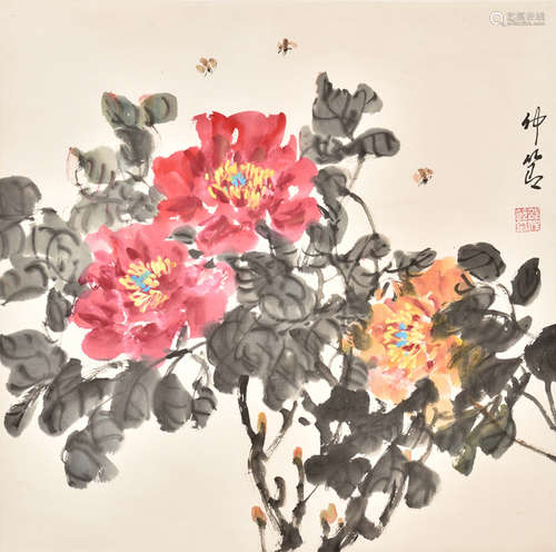 邵仲节    牡丹