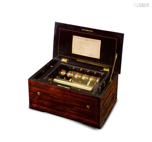 约1890年 瑞士制维多利亚风格圆筒式八音盒