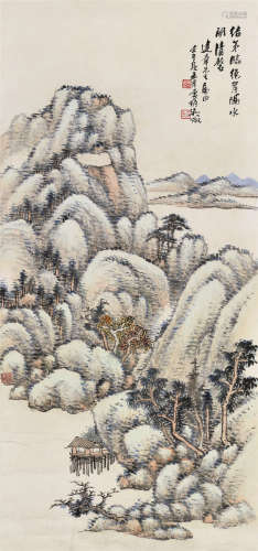 吴征（1878～1949） 壬午（1942）年作 夏山隐居 镜片 设色纸本