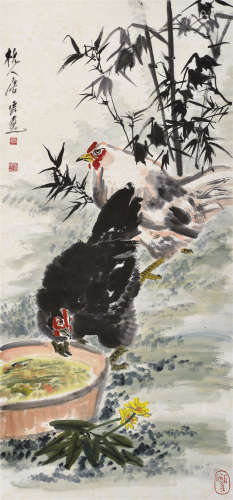 唐云（1910～1993） 大吉图 立轴 设色纸本