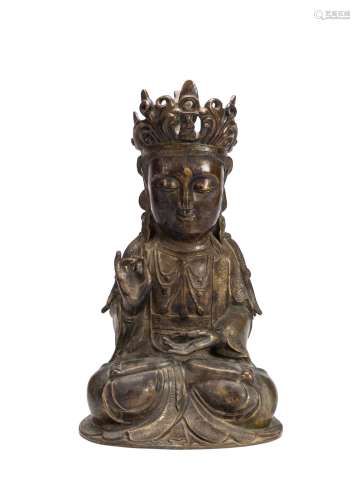 Qing-A Bronze Figure Of A Bodhisattva
