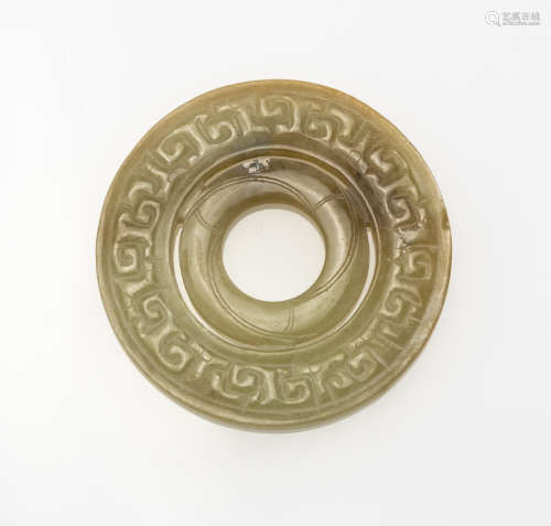 Warring State Period-A Celaden Jade Disc