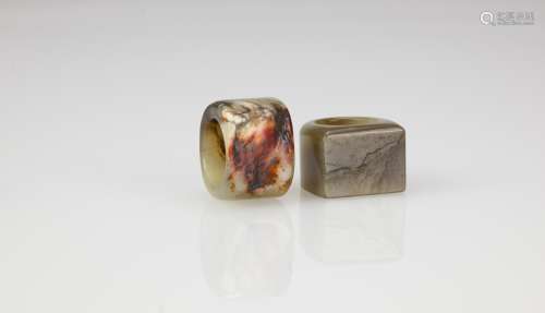 Qing-A Two Russet White Archers Rings