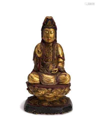 Republic-A Gilt-Wood Guanyin