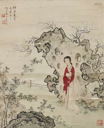 Chen Shaomei(1909-1954) Ink And Color On Paper