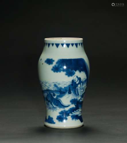 Kangxi-A Blue And White’Figure’ Vase