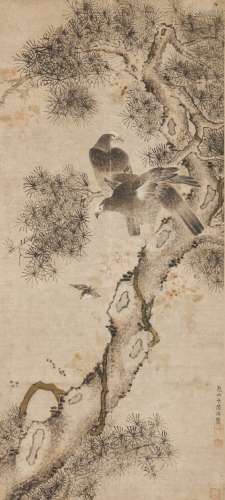 Attributed To Lu Zhi (1496-1576) Ink And Color On Paper