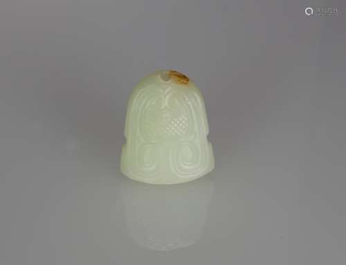 Qing-A White Jade Carved Pendant