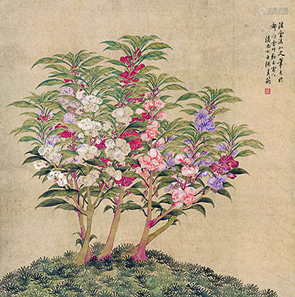 缪嘉惠 花卉 立轴