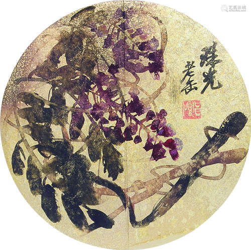 吴昌硕 花卉 圆光