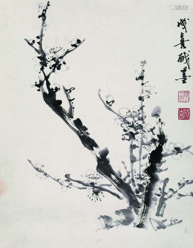 王成喜（b.1940） 墨梅 镜心 水墨纸本