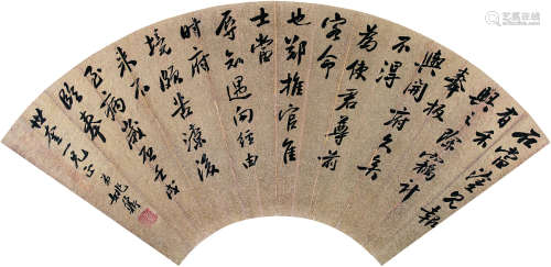 姚鼐（1731～1815） 壬戌（1802年）作 书法 扇面 水墨纸本