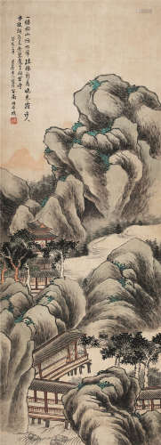 林琴南（1852～1942） 癸亥（1923年）作 秋山图 立轴 设色绢本