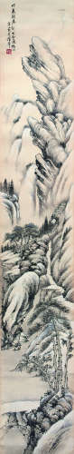 蒲华（1832～1911） 雪景寒林图 立轴 设色绢本