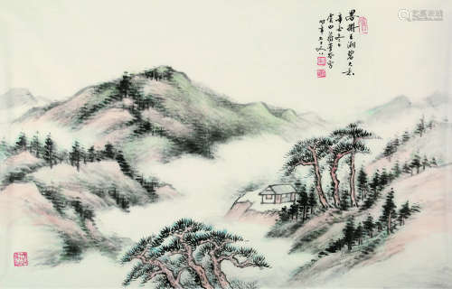 蒋梦古（近代） 辛丑（1961年）作 云居图 镜心 设色纸本