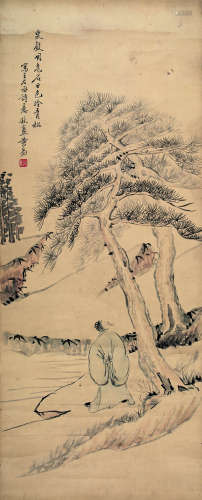 黄易（1744～1802） 松荫高士 立轴 水墨纸本