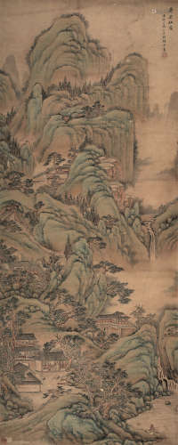 杨晋（1644～1728） 乙未（1715年）作 寿岳仙居图 立轴 设色纸本