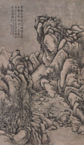 汪葑 清 癸巳（1773年）作 雪霁图 立轴 水墨纸本
