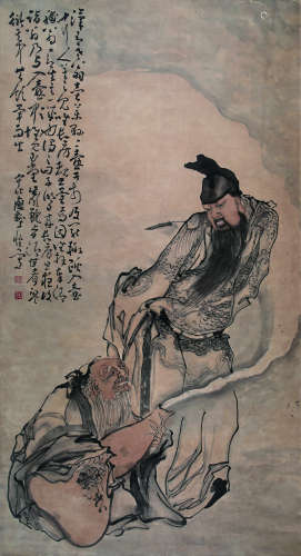 黄慎（1687～？） 悬壶济世 立轴 设色纸本