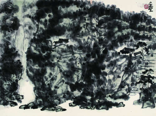 陈子庄（1913～1976） 清泉幽居 镜心 设色纸本