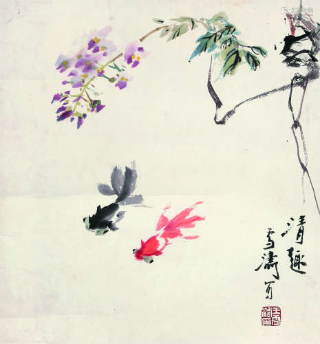 王雪涛（1903～1982） 清趣 镜心 设色纸本