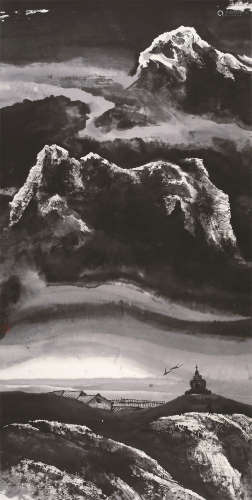 李小可（b.1944） 癸未（2003年）作 风景 立轴 水墨纸本