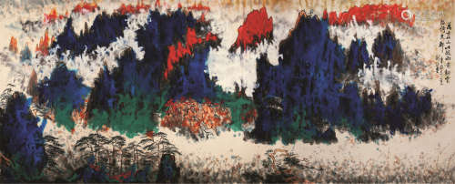 刘海粟（1896～1994） 辛酉（1981年）作 黄山云海 镜心 设色纸本