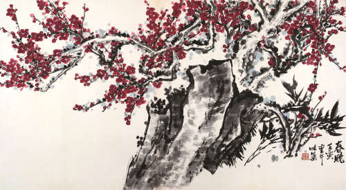郭味蕖（1908～1971） 丙寅（1986年）作 春晓 镜心 设色纸本