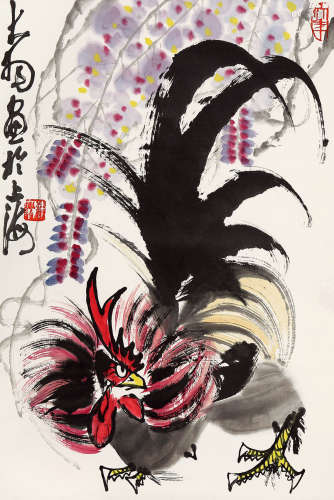 陈大羽（1912～2001） 大吉图 立轴 纸本设色